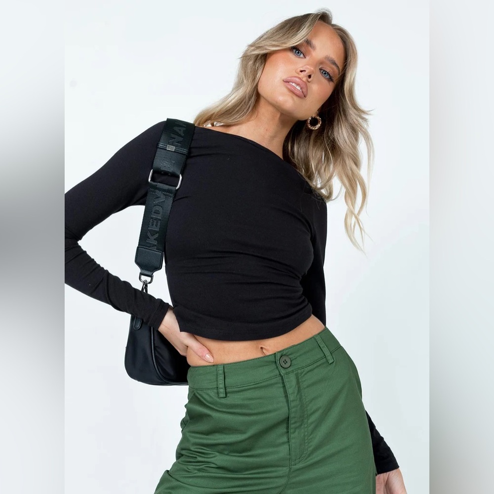 RIXIE LONG SLEEVE TOP BLACK